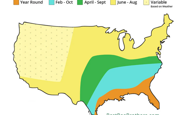 No-See-Um Seasonality Range Map & Season Information