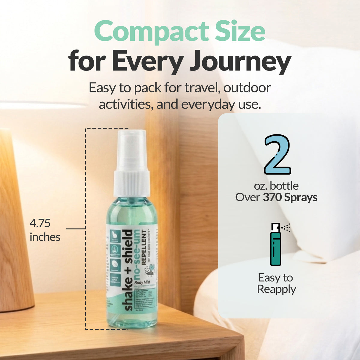 Shake + Shield No-See-Ums Repellent – Body Mist