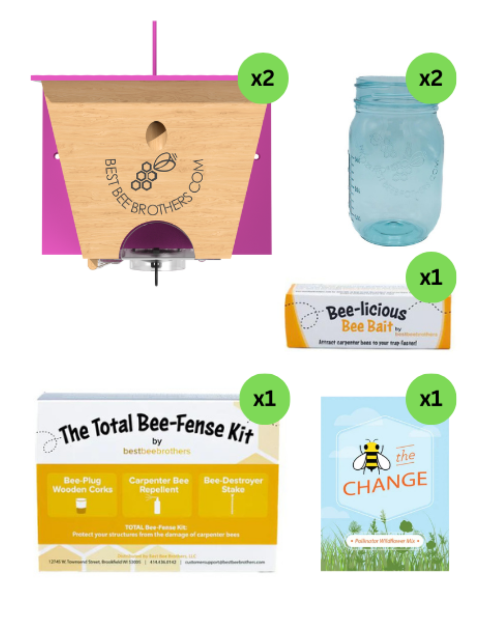 Pink Carpenter Bee Turbo Trap 2.0 with Bee Vault Gift Box
