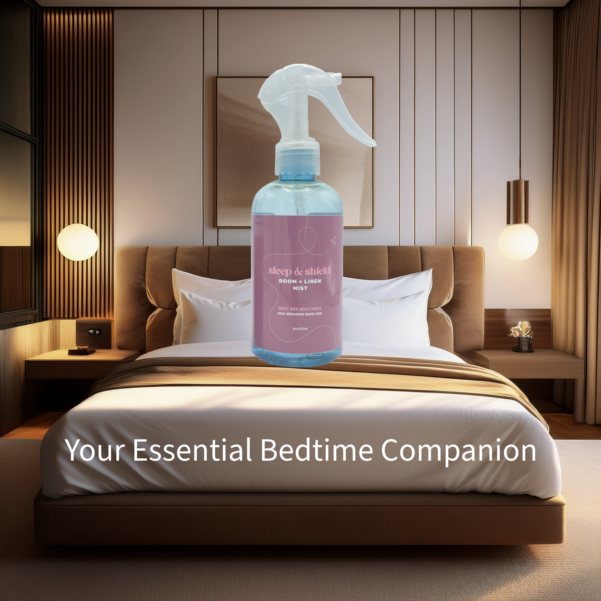 Sleep & Shield Calming Room + Linen Mist – Natural Essential Oil Blend with Peppermint, Cedarwood & Rosemary