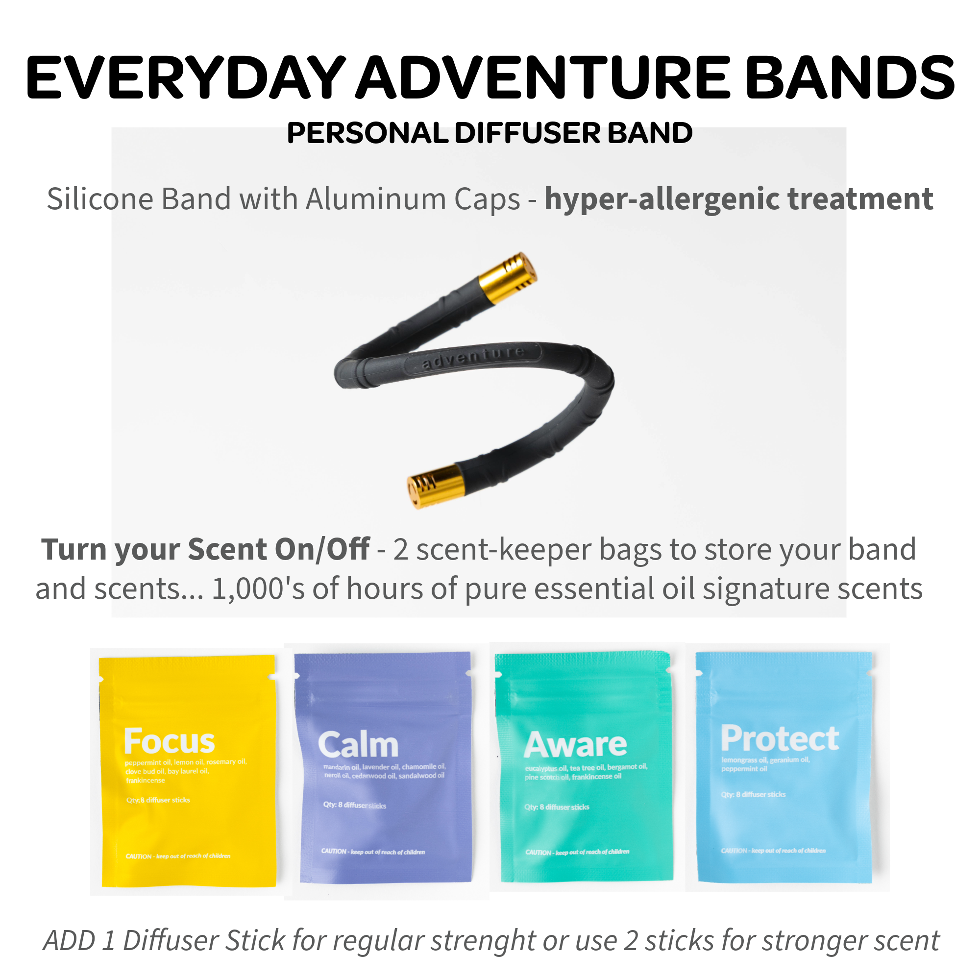 Everyday Adventure Bands - Personal Essential Oil Diffuser