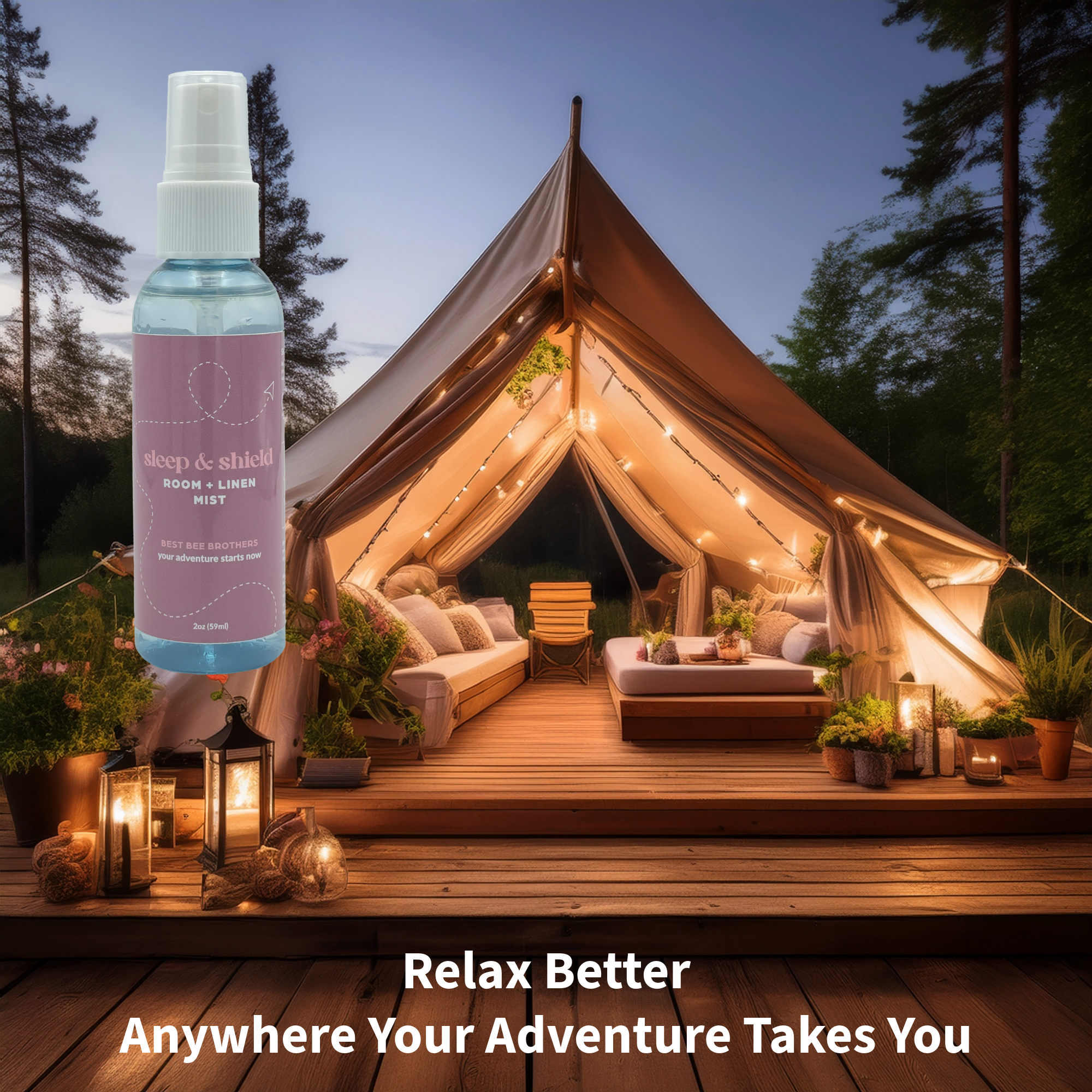 Sleep & Shield Calming Room + Linen Mist – Natural Essential Oil Blend with Peppermint, Cedarwood & Rosemary