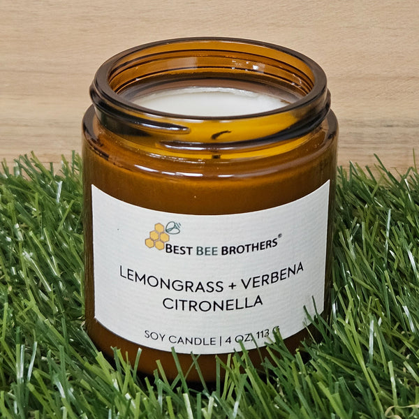 Lemongrass + Verbena  Citronella Soy Candle