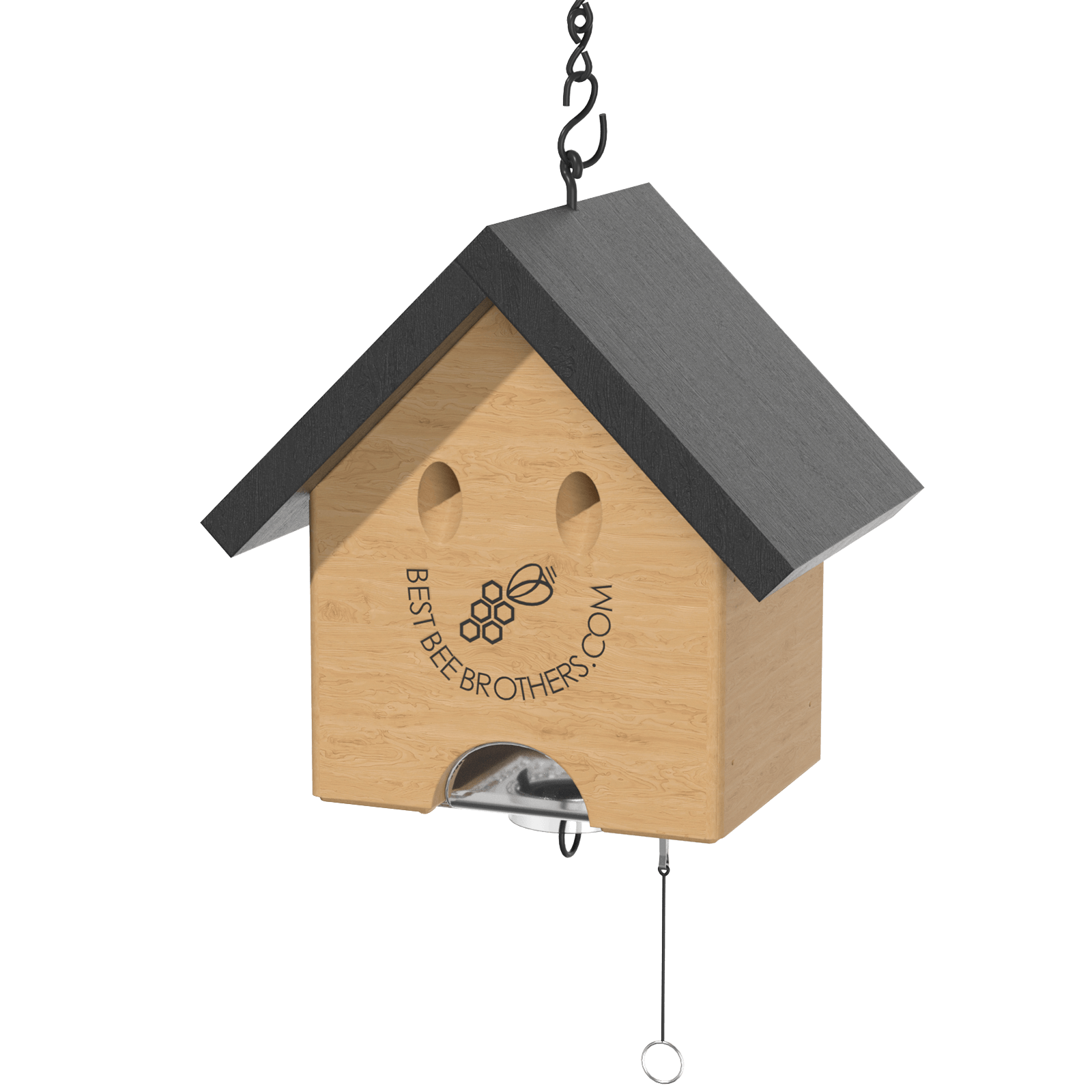 Carpenter Bee Turbo Trap Happy House with Bee Vault - Black Roof