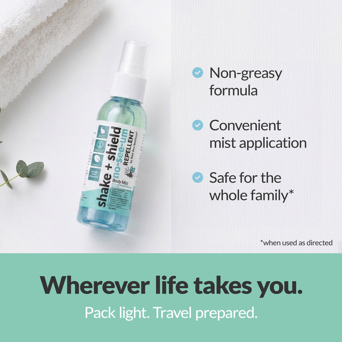 Shake + Shield No-See-Ums Repellent – Body Mist