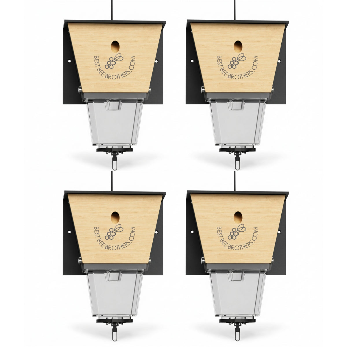 Ultimate Pro with Color Roof, Carpenter Bee Trap with Bee Vault and Extra Large External Receptacle