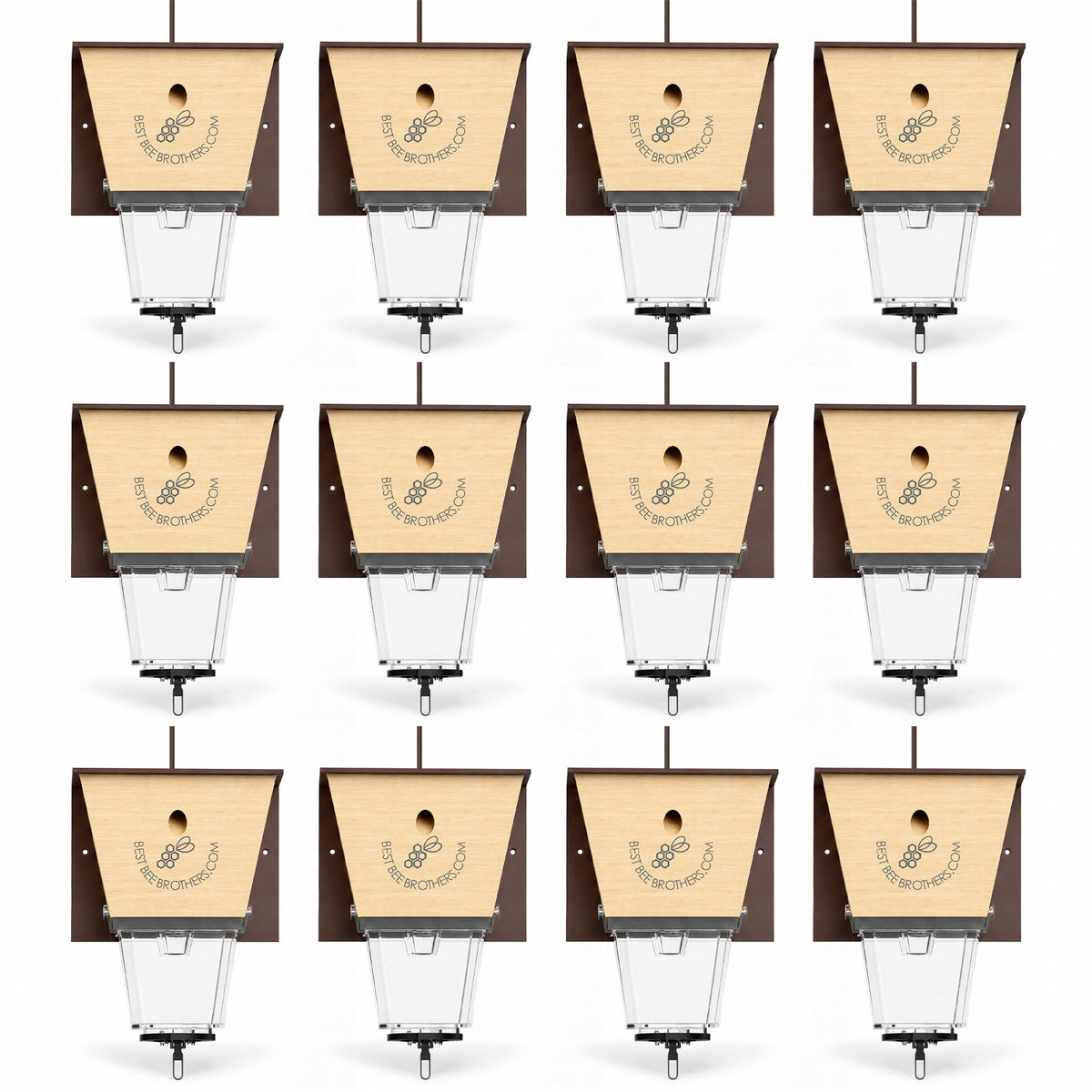 Ultimate Pro with Color Roof, Carpenter Bee Trap with Bee Vault and Extra Large External Receptacle