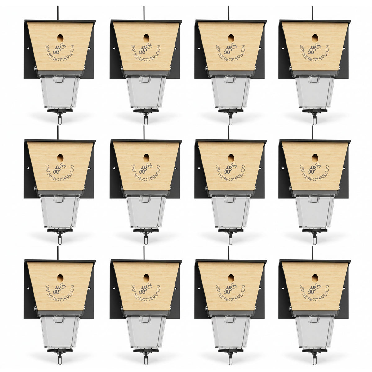 Ultimate Pro with Color Roof, Carpenter Bee Trap with Bee Vault and Extra Large External Receptacle
