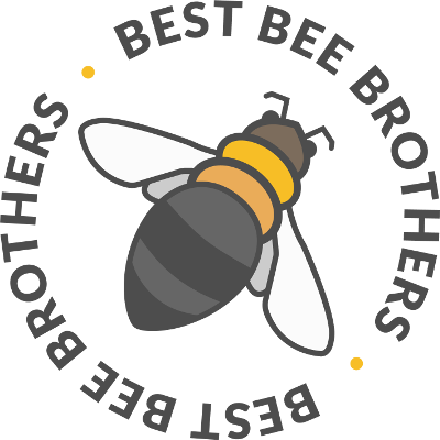 best bee brothers logo with bee in center