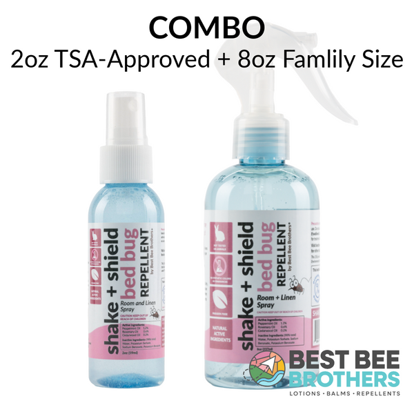 Shake + Shield Bed Bug Repellent – Room & Linen Spray - Combo Pack