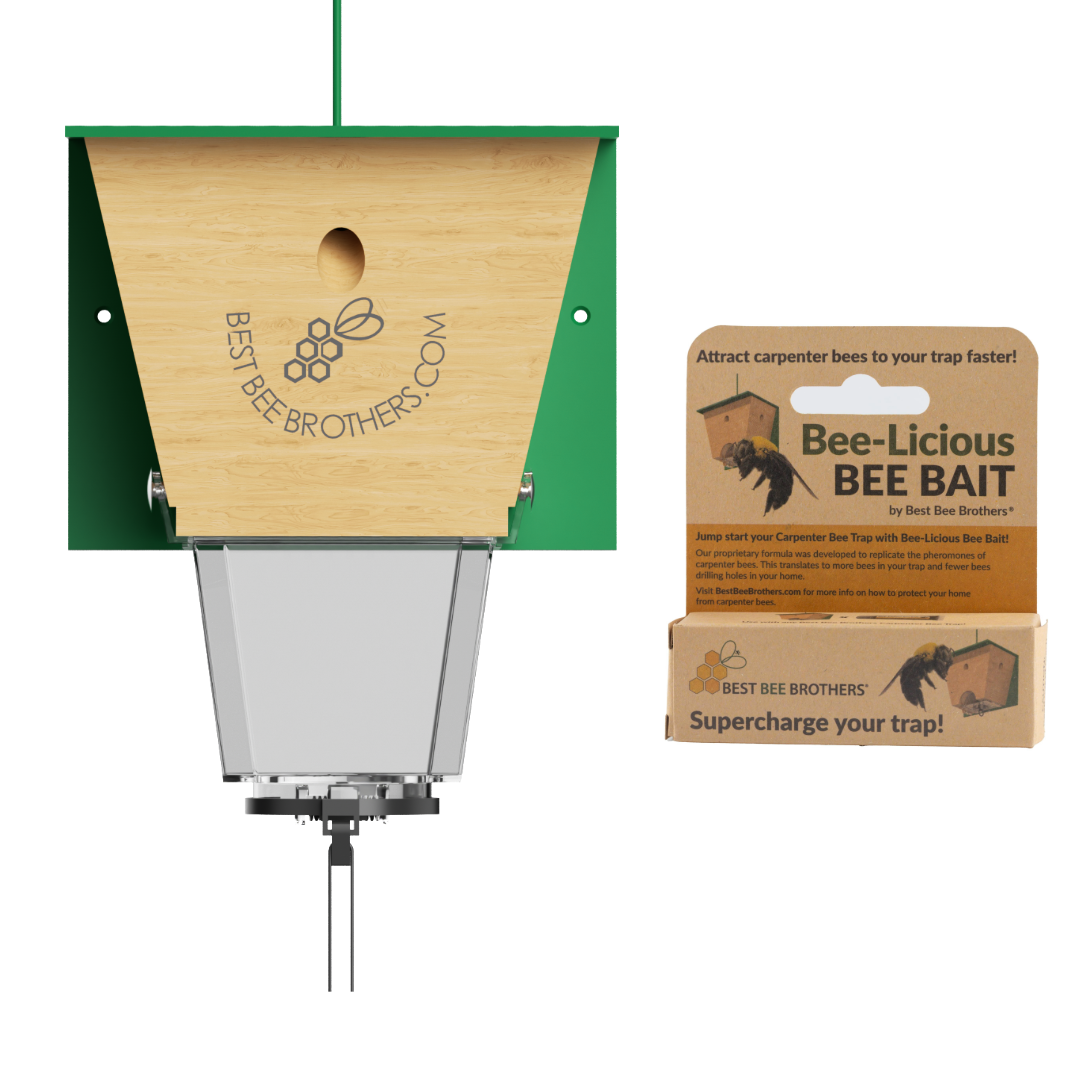 COMBO #1 - 1 Ultimate Pro Carpenter Bee Trap with Bee Vault and 1 Bee-Licious Bee Bait