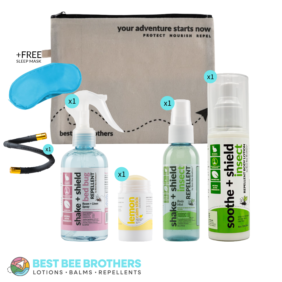 Best Bee Brothers Bed Bug & Mosquito Spray Plant-Based College Dorm Bug Repellent Kit (6 pcs)