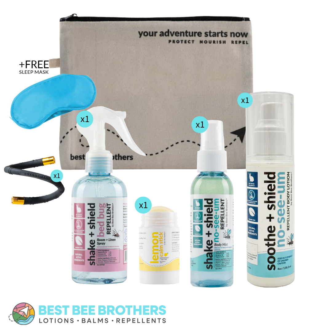 Shake & Shield Bed Bug & No-See-Um Repellent - Dorm Room Essentials, Adventure Kit (6 pcs)