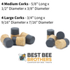 Hand Dipped Wooden Corks 8 Pack