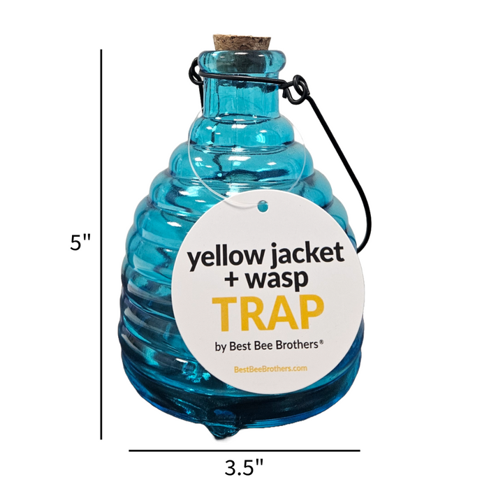 Glass Wasp Trap and Deterrent Hive (2 Hives) for Wasps and Yellow Jack