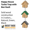 Carpenter Bee Turbo Trap Happy House with Bee Vault - Natural Roof