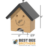 Carpenter Bee Turbo Trap Happy House with Bee Vault - Natural Roof