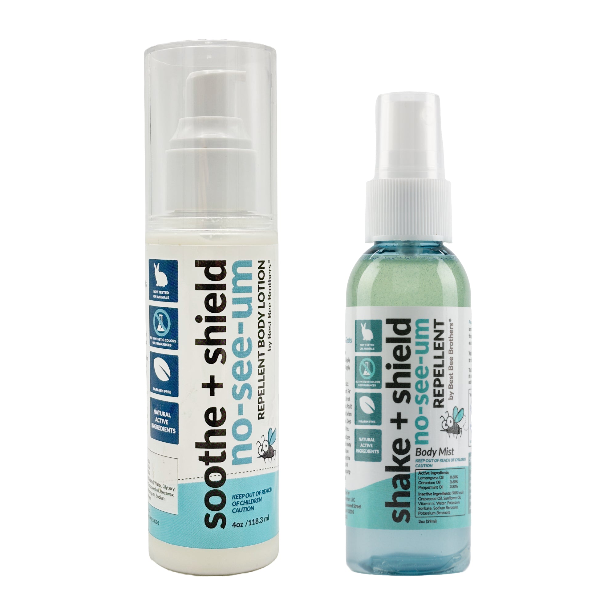 No-See-Ums Repellent – Body Mist and Lotion, 2oz + 4oz Combo