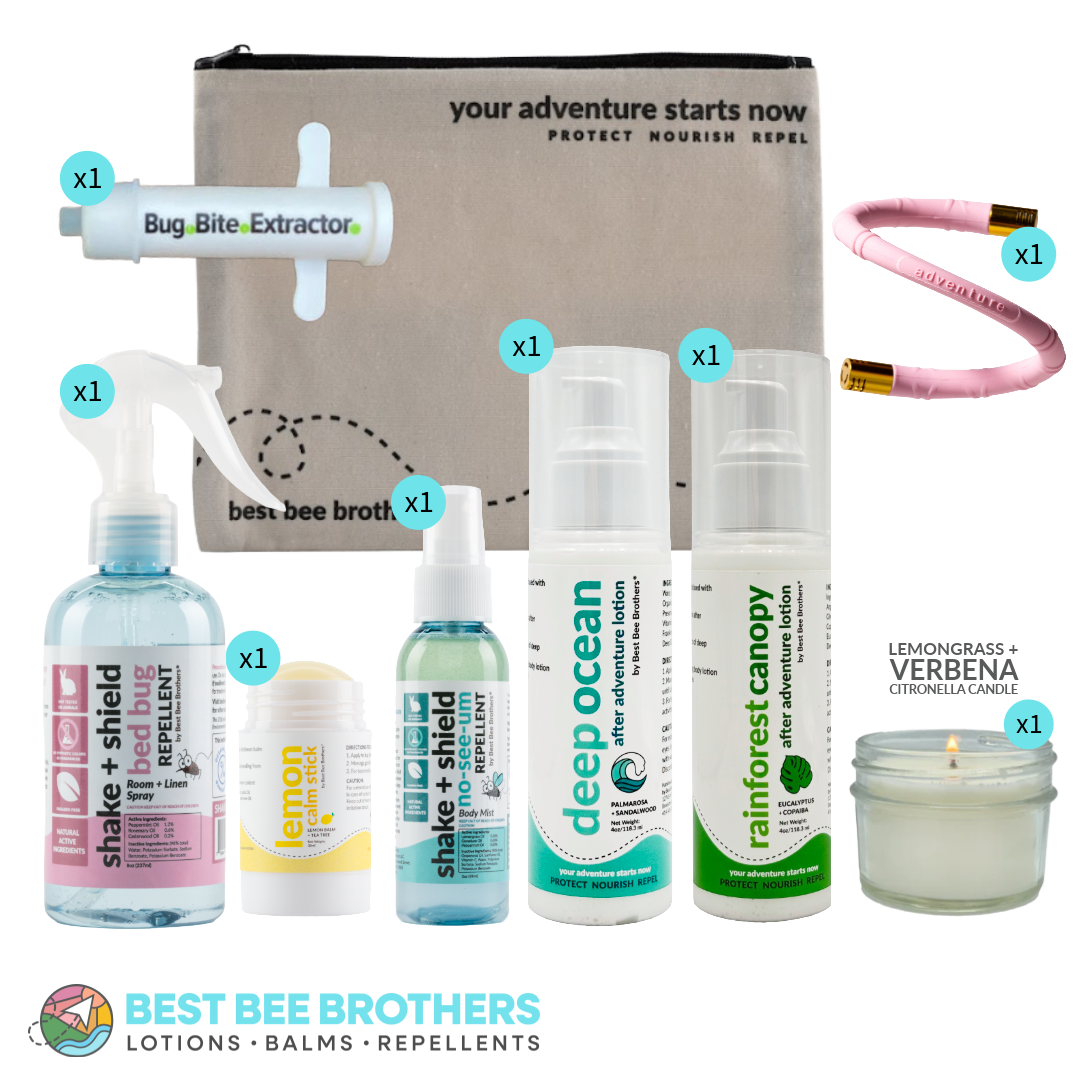 Shake & Shield Bed Bug and No-See-Um Repellent - The Jet-Setter Adventure Kit (9 pcs)