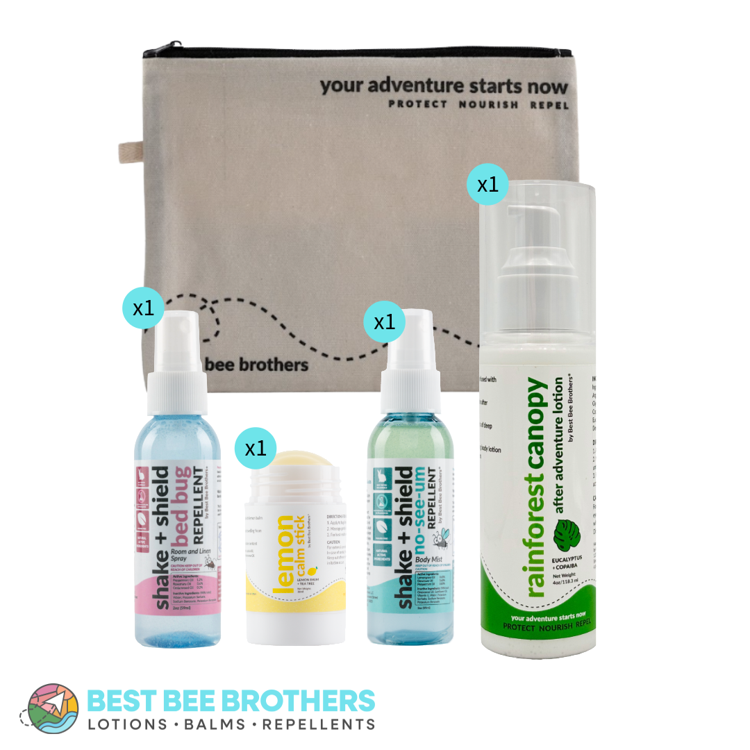 Shake & Shield Bed Bug and No-See-Um Repellent - The Overnighter Adventure Kit (5 pcs)