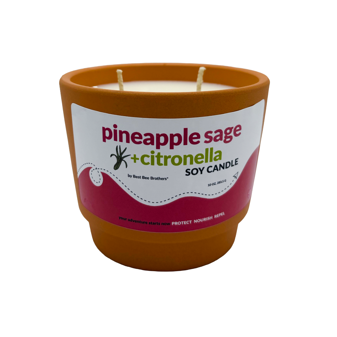 Hand Poured Citronella Soy Candles - Clean-Burning, Summer Scents, 3oz Glass Jar or 10oz Terracotta Pot