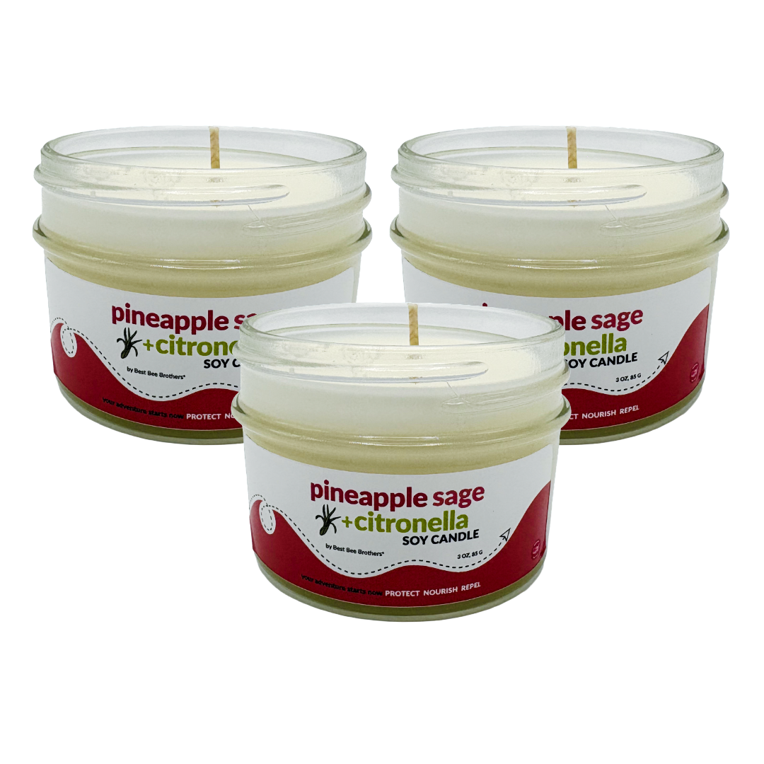 Hand Poured Citronella Soy Candles - Clean-Burning, Summer Scents, 3oz Glass Jar or 10oz Terracotta Pot