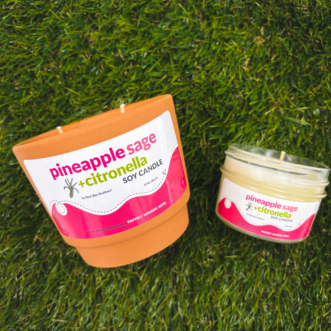 Hand Poured Citronella Soy Candles - Clean-Burning, Summer Scents, 3oz Glass Jar or 10oz Terracotta Pot