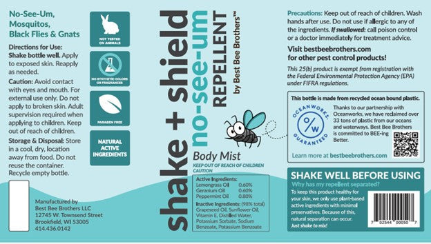 Shake + Shield No-See-Ums Repellent – Body Mist - Combo