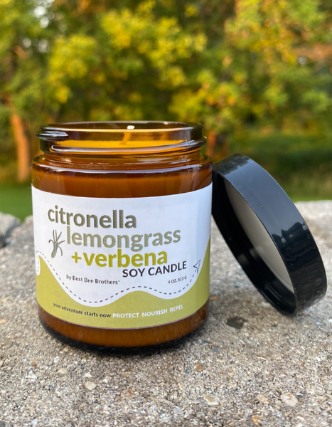 Lemongrass + Verbena  Citronella Soy Candle