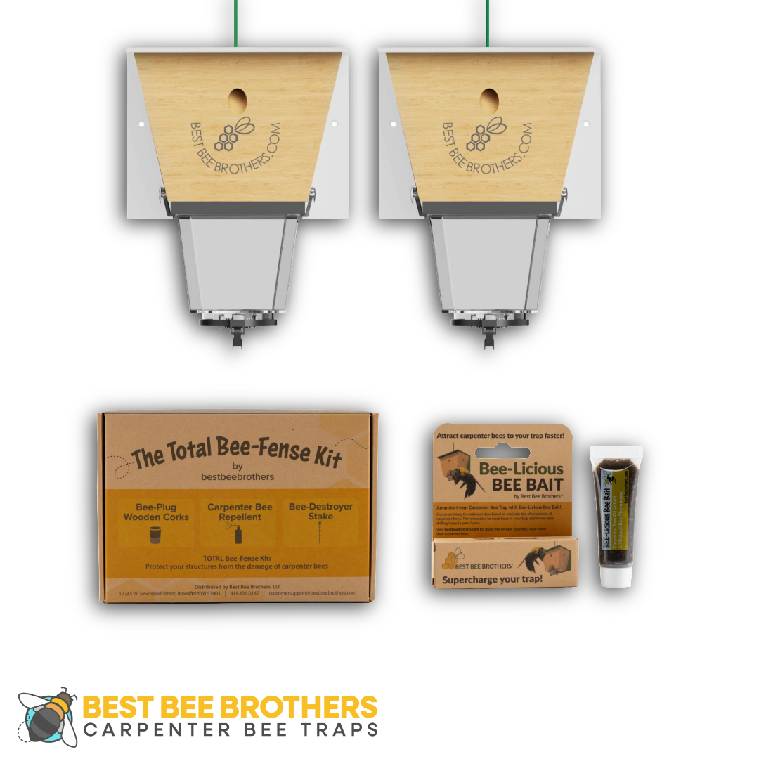 Ultimate Pro White Roof Carpenter Bee Trap Repair Kit Replacement Parts (4 pcs)