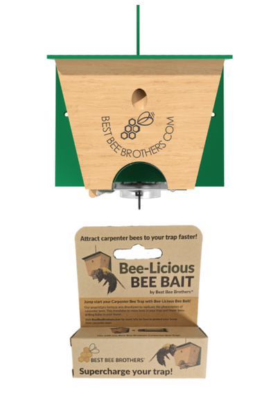 COMBO #1 - 1 Carpenter Bee Turbo Trap 2.0 with Bee Vault and 1 Bee-Licious Bee Bait