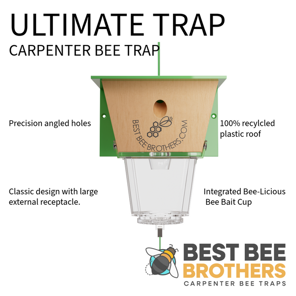 Ultimate, Carpenter Bee Trap with Large External Receptacle