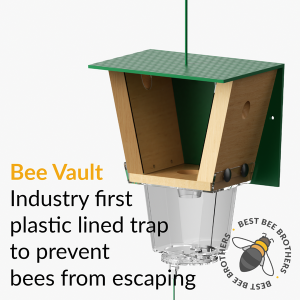 Ultimate Pro, Carpenter Bee Trap with Bee Vault and Extra Large External Receptacle