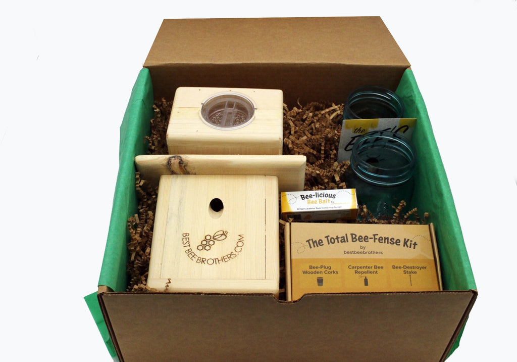 Pine Wood Carpenter Bee Trap Gift Box