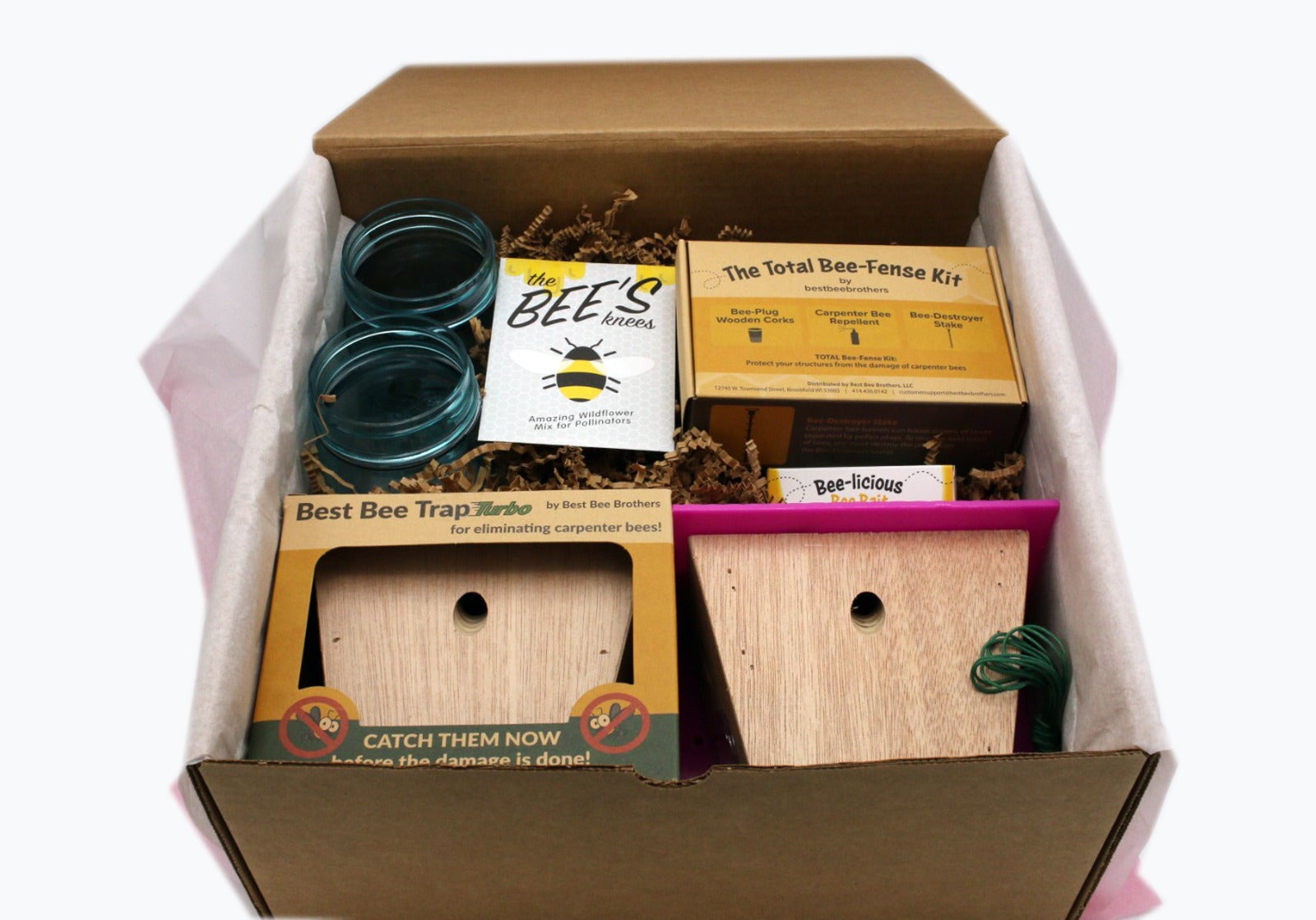 Pink Carpenter Bee Turbo Trap 2.0 with Bee Vault Gift Box