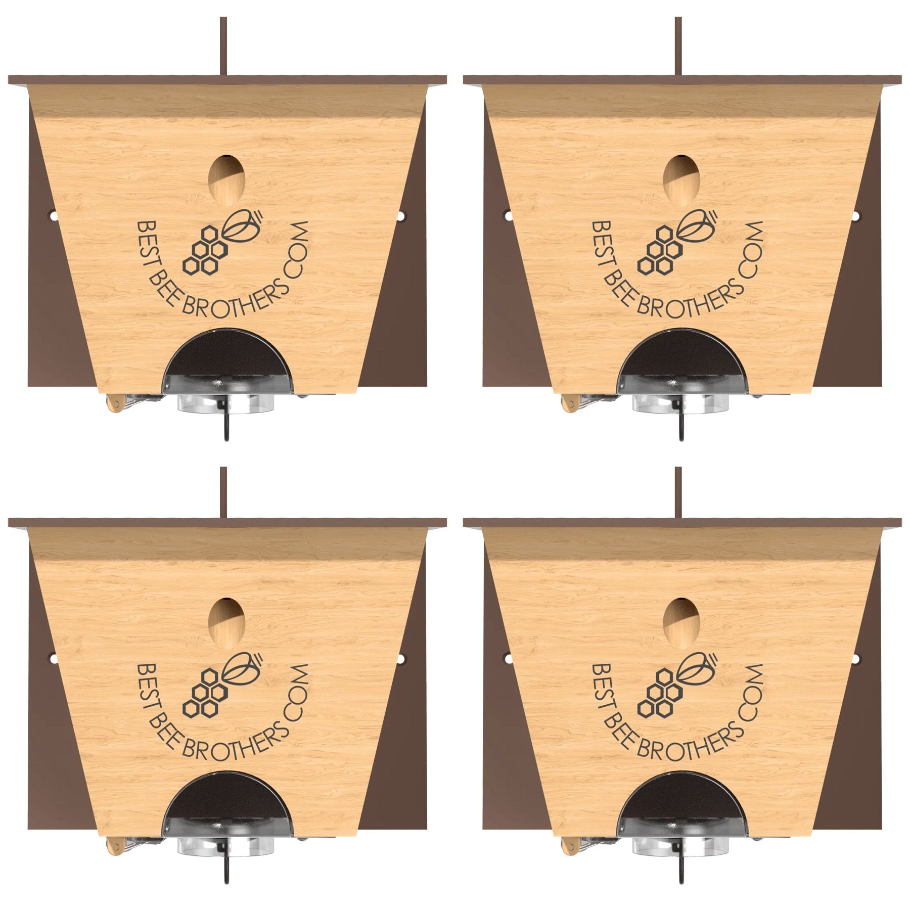 Carpenter Bee Turbo Trap 2.0 with Bee Vault - Brown Roof