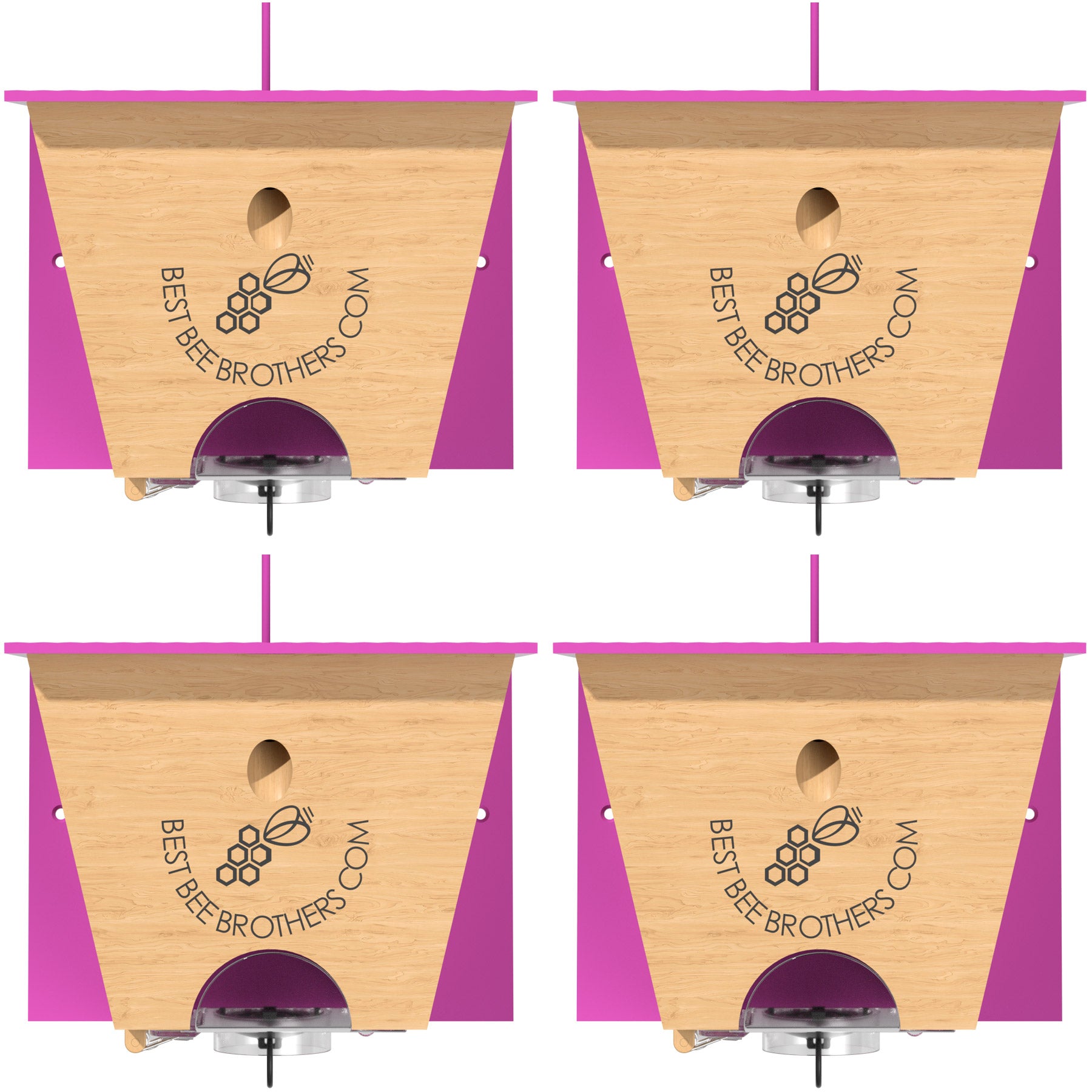 Carpenter Bee Turbo 2.0 with Bee Vault Trap: Pink Roof