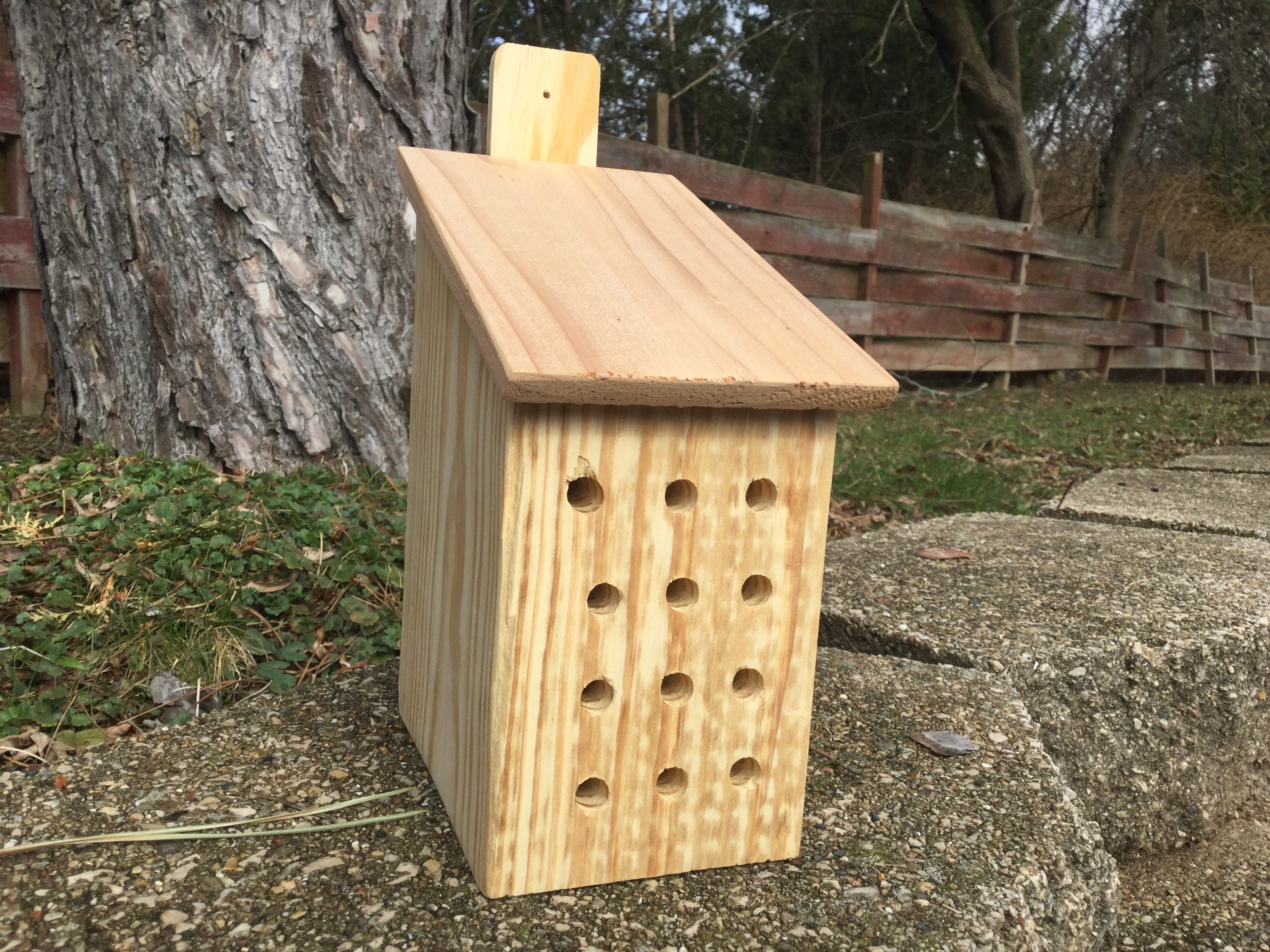Slanted Roof Mason Bee Home